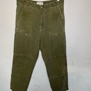 Army green boyfriend cargo pants